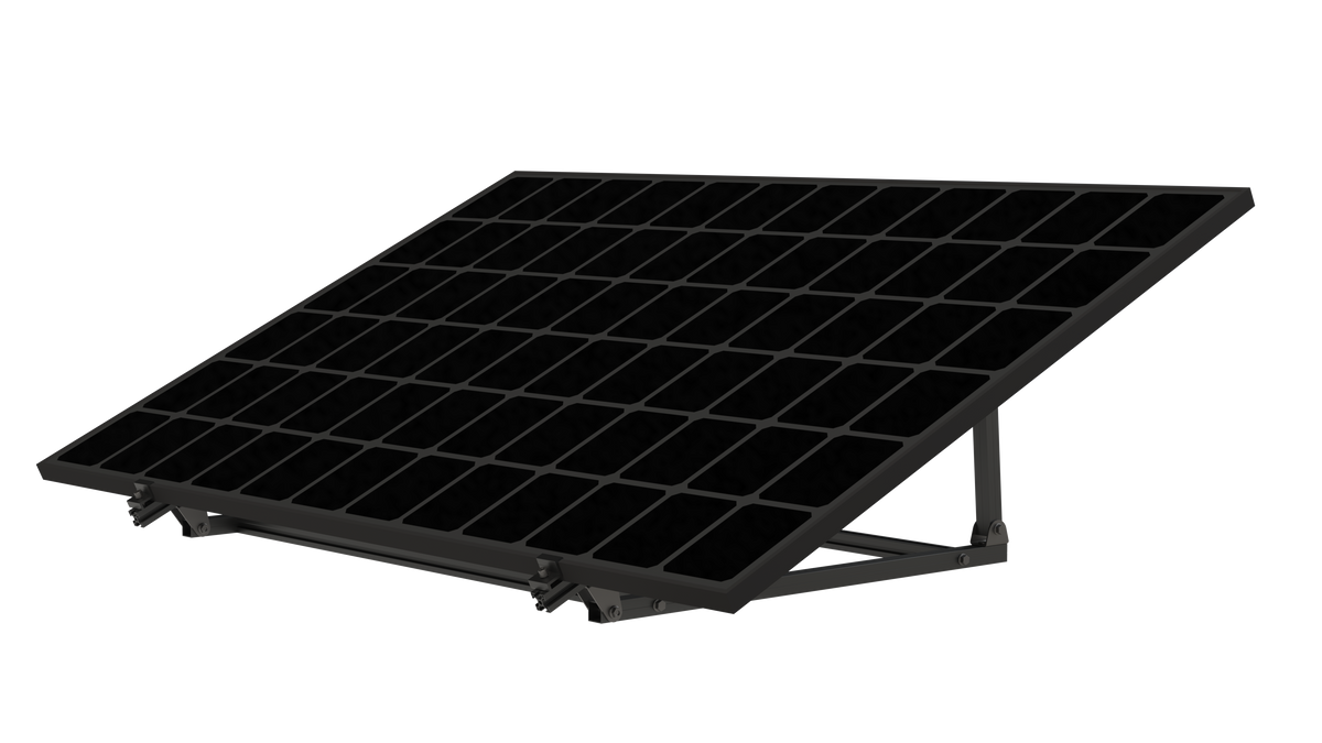 LAUXX Energy BLK-Halt-KS1B Universalhalterung | Balkon & Boden | 30°–43° | Silber