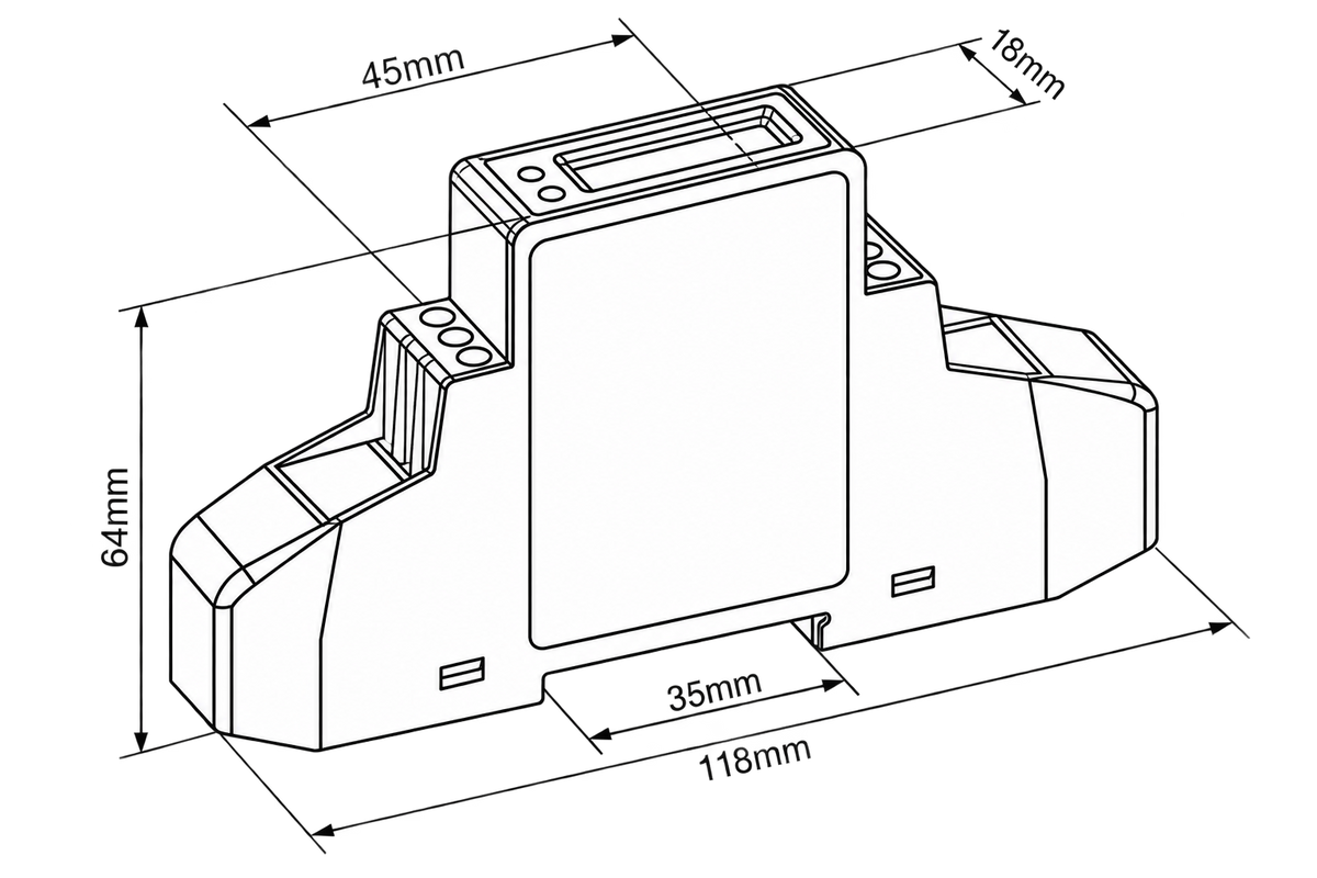 Eastron SZL-SDM120DB 1-Phasen-Wechselstromzähler | 45 A | MID | S0