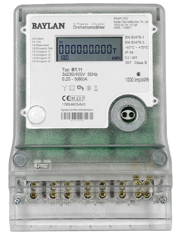 BAYLAN BT11 Drehstromzähler | Direktmessung | MID | RS485
