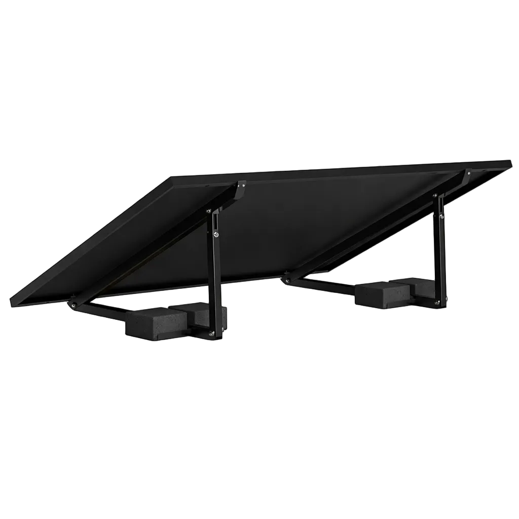 LAUXX Energy BLK-Halt-KS1B Universalhalterung | Balkon & Boden | 30°–43° | Silber