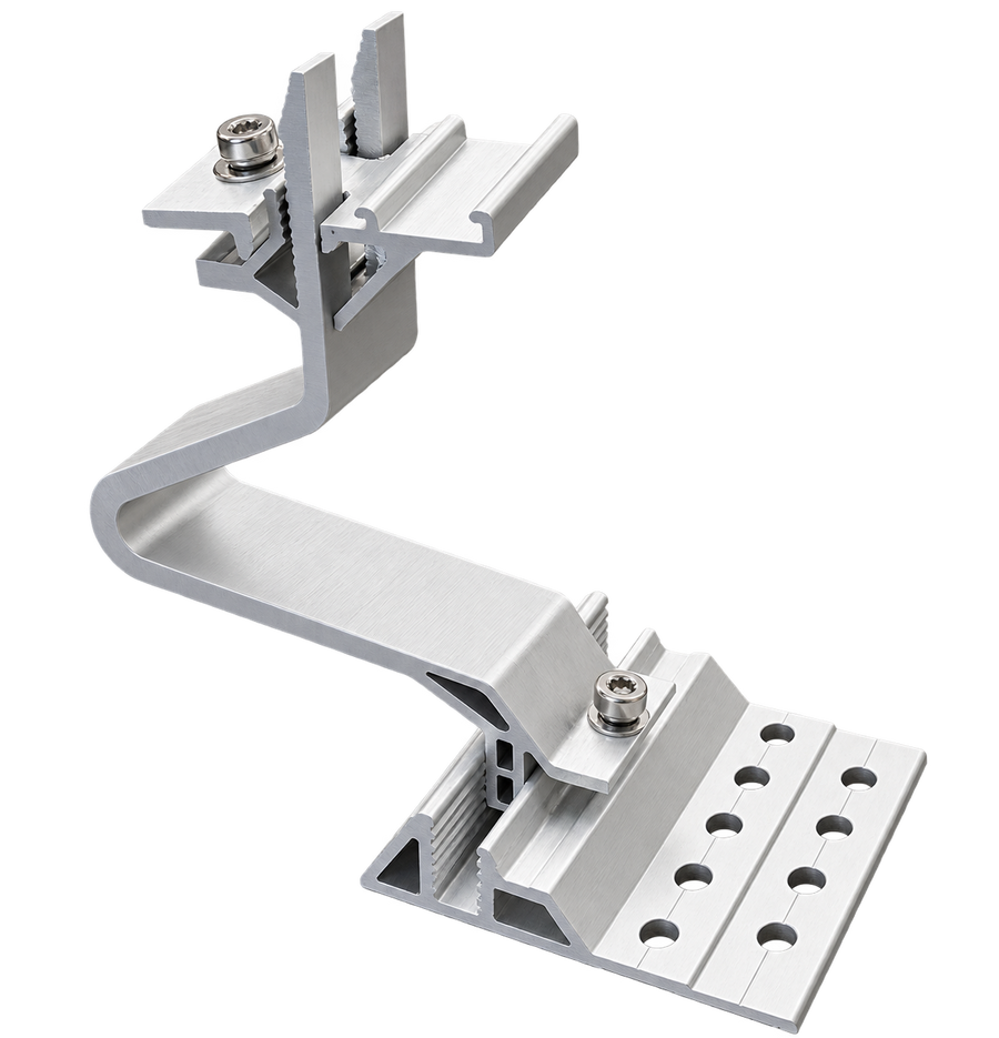 LAUXX Energy Mon-Dach-S4 Dachziegel-Montagesystem | Set für 4 PV-Module