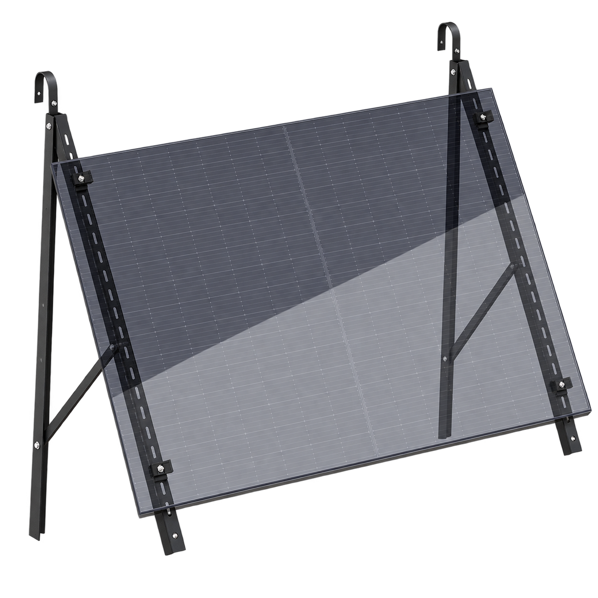 LAUXX Energy BLK-Halt-S1 Universalhalterung | Full Black | Balkon & Boden | 0°–90°