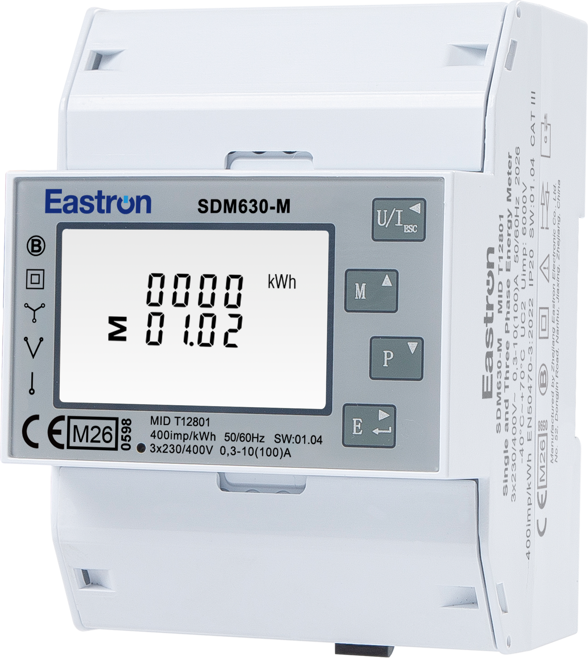 Eastron SDM630-M Drehstromzähler | Zweirichtung | MID | RS485