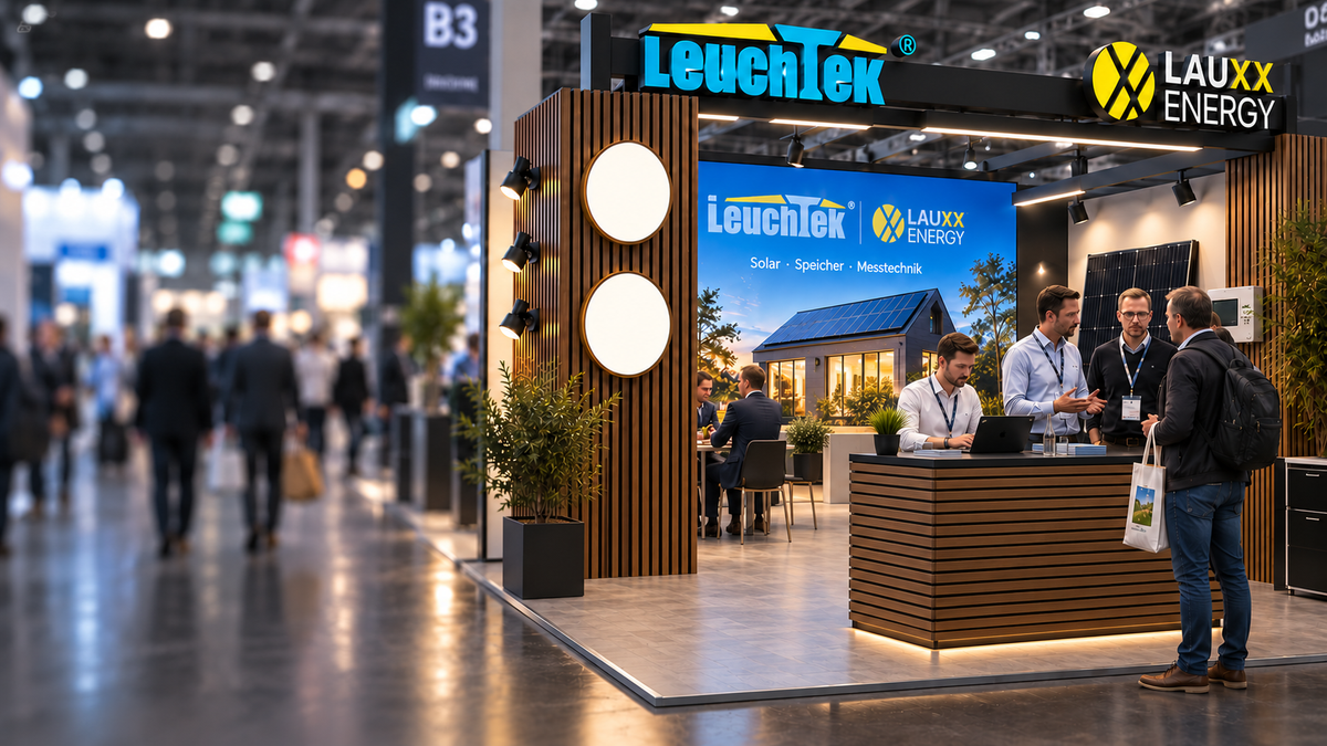LAUXX Energy und LEUCHTEK – KI-generierte Messevisualisierung